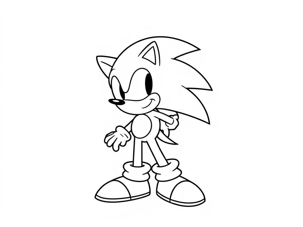 sonic - Free Printable Coloring Page