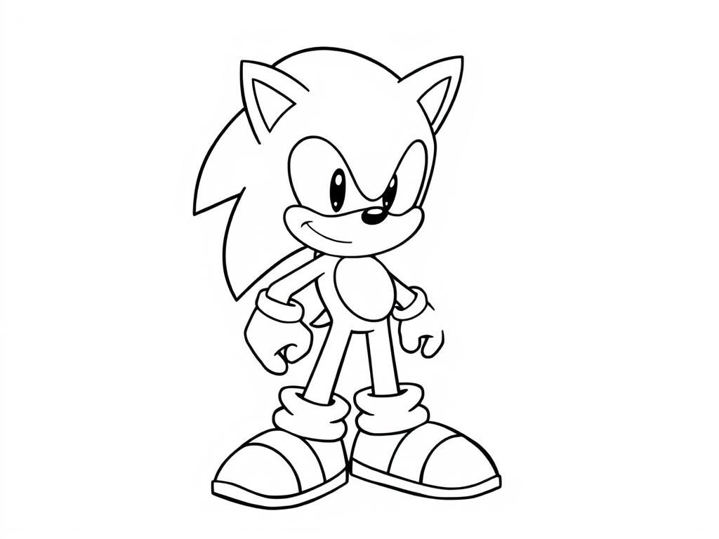 Sonic The Hedgehog Coloring Page