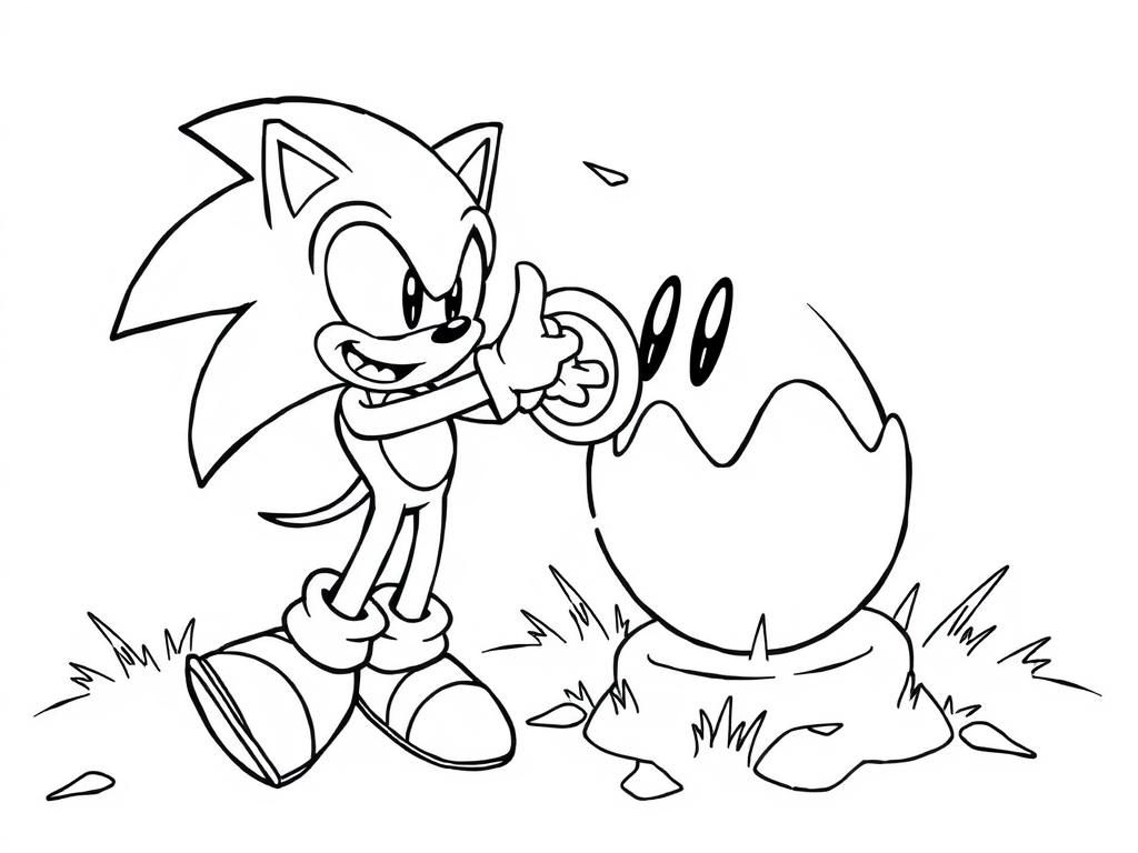 Sonic the Hedgehog Coloring Page
