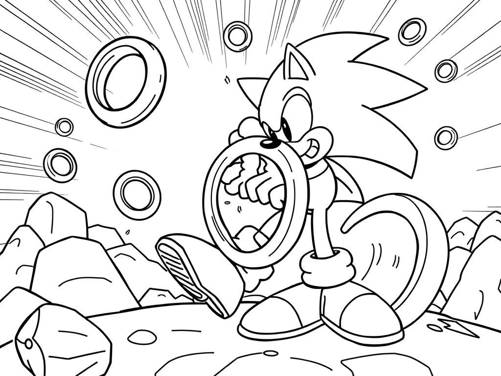 Sonic the Hedgehog Coloring Page