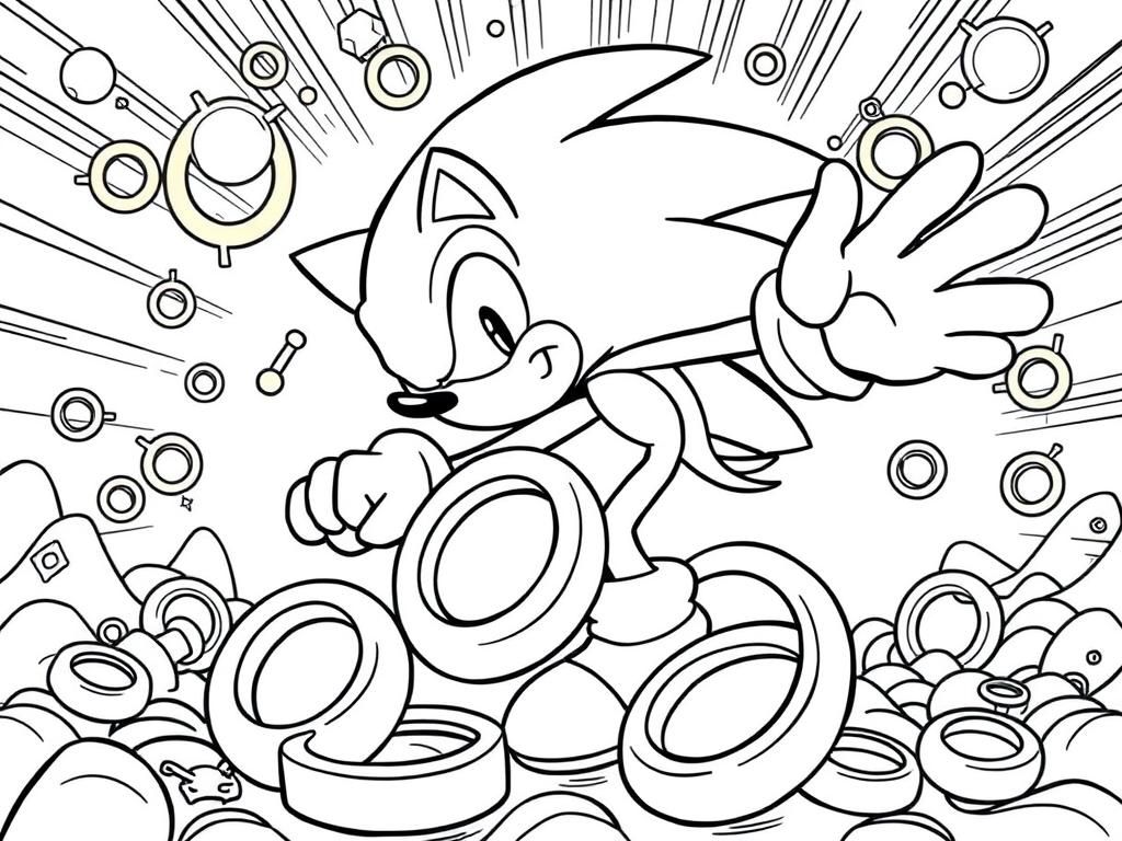 Sonic the Hedgehog Coloring Page