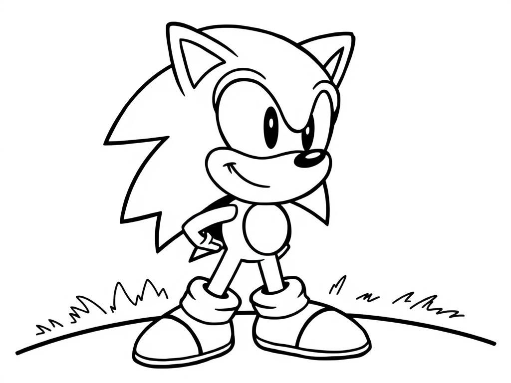 Sonic The Hedgehog Coloring Page