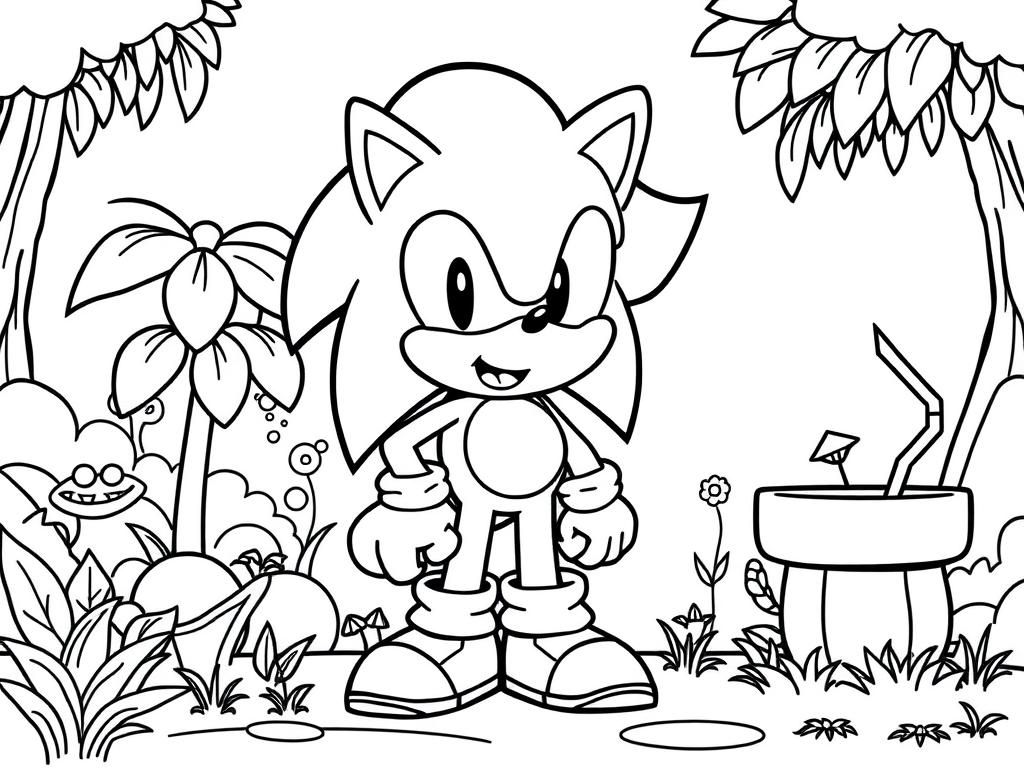 Sonic Coloring Page