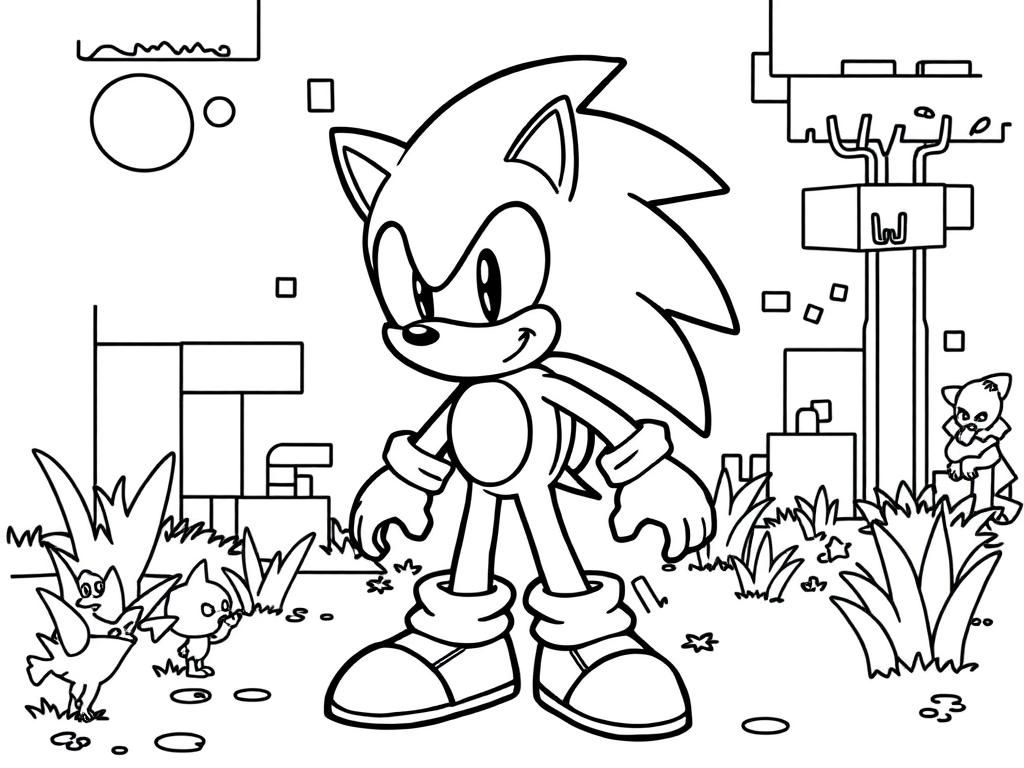 Sonic The Hedgehog Coloring Page
