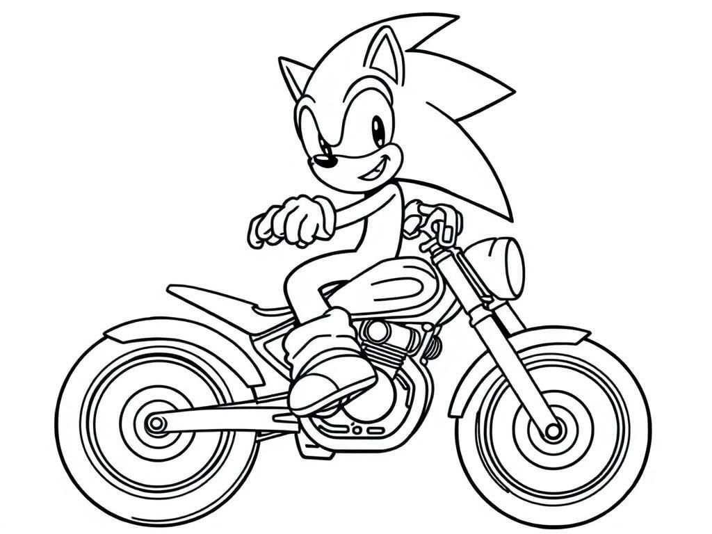 Preview of Sonic on a motorcycle