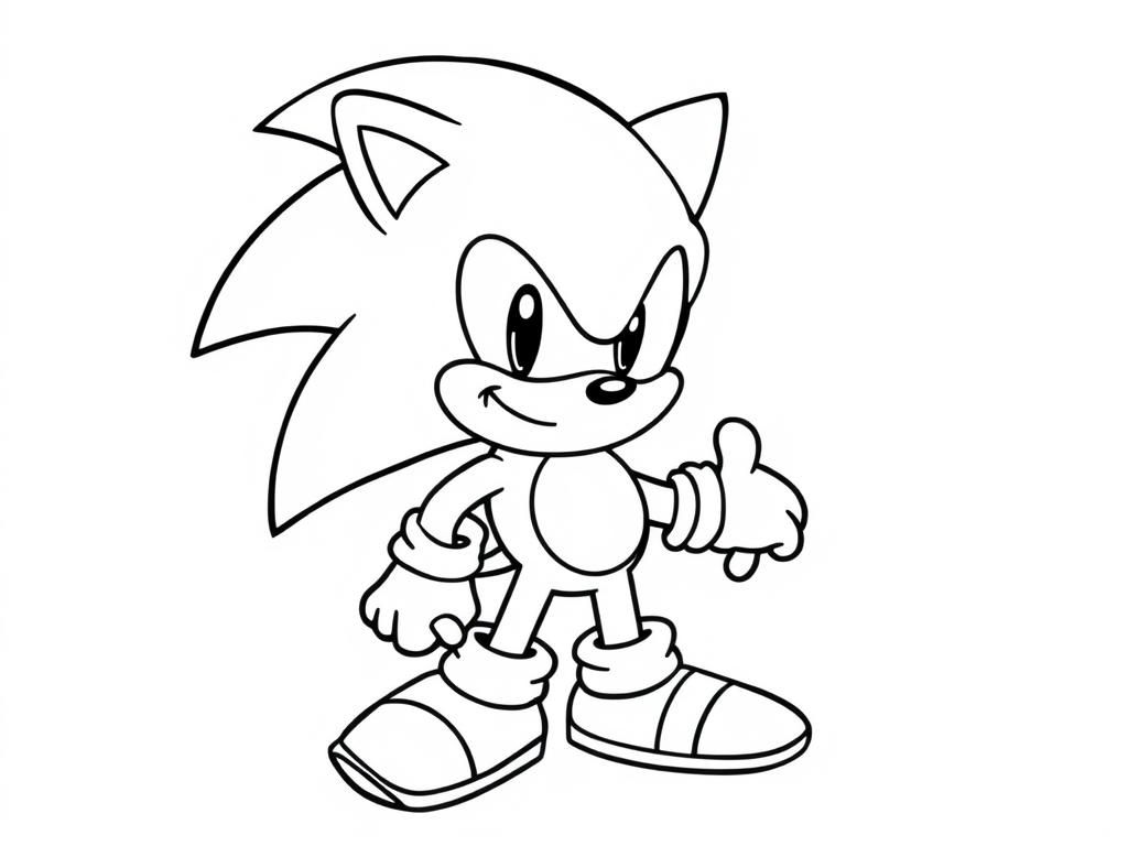 Sonic The Hedgehog Coloring Page