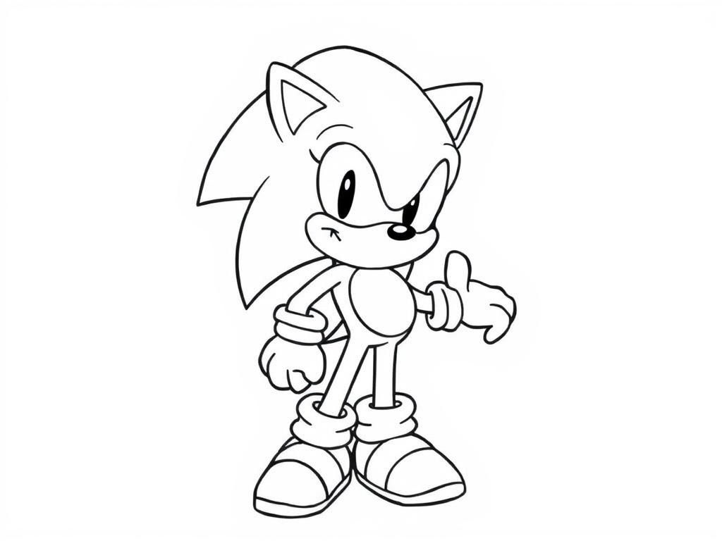 Sonic The Hedgehog Coloring Page