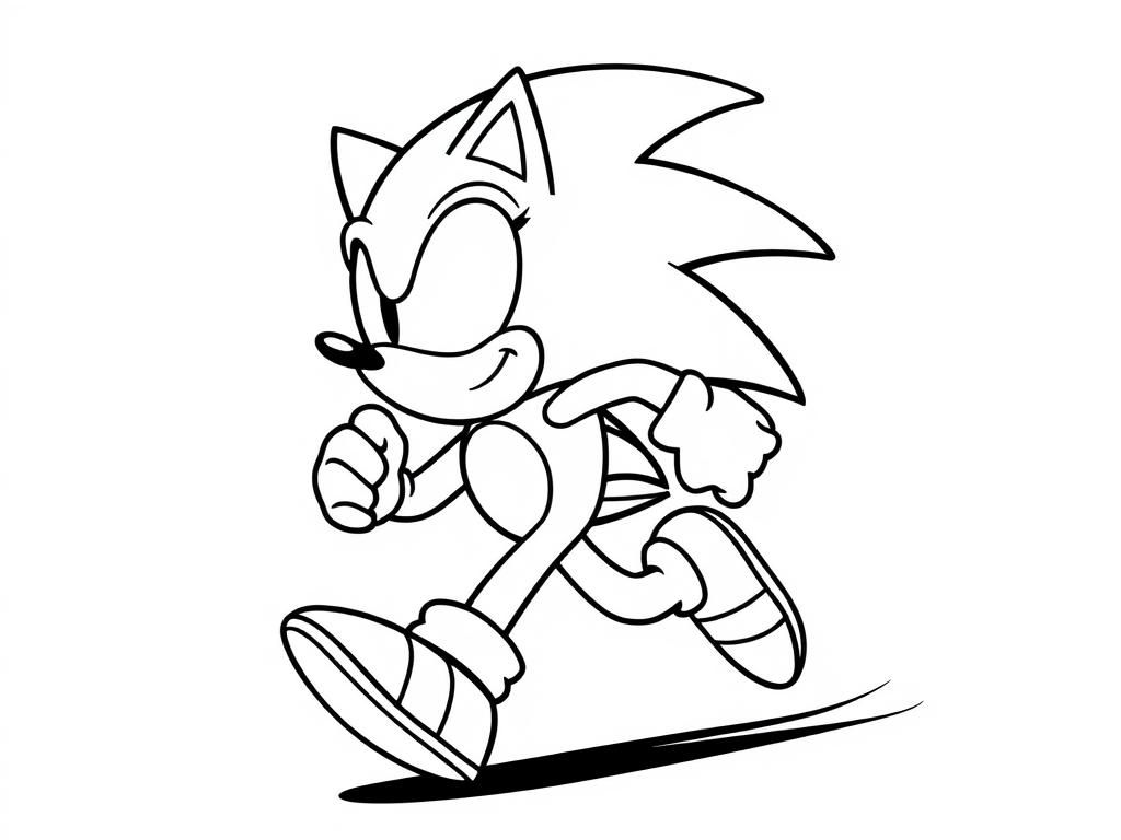 Sonic The Hedgehog Kleurplaat