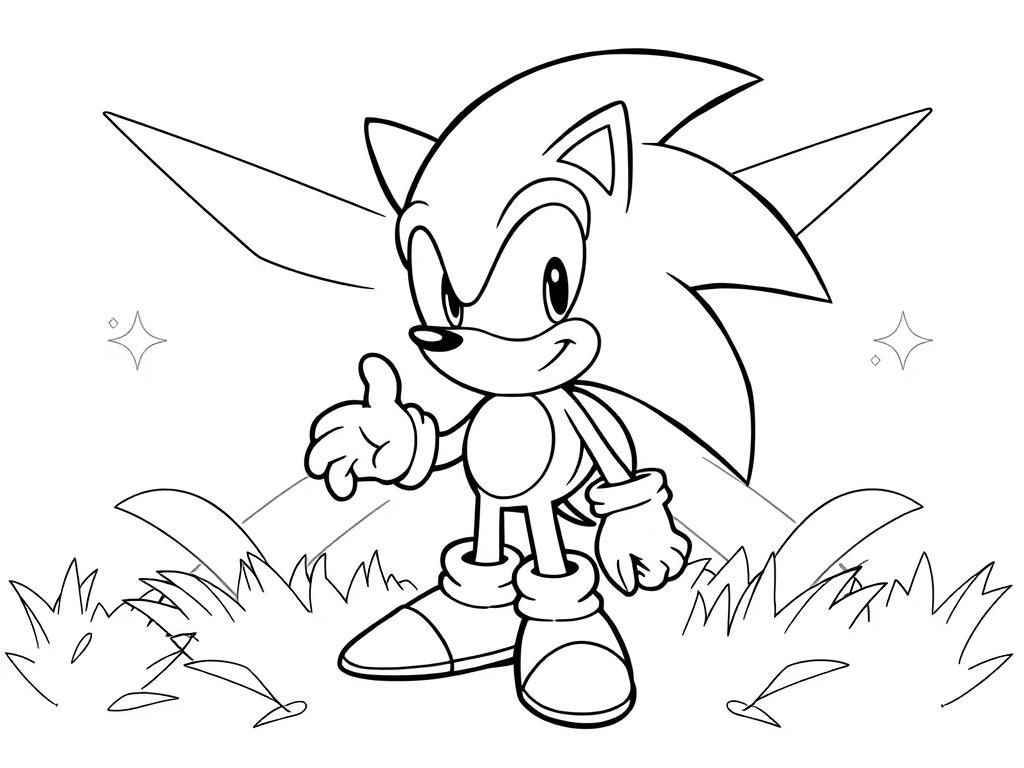 Sonic the Hedgehog Coloring Page