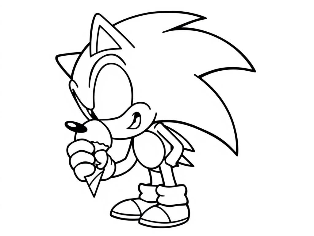 Sonic the Hedgehog Coloring Page