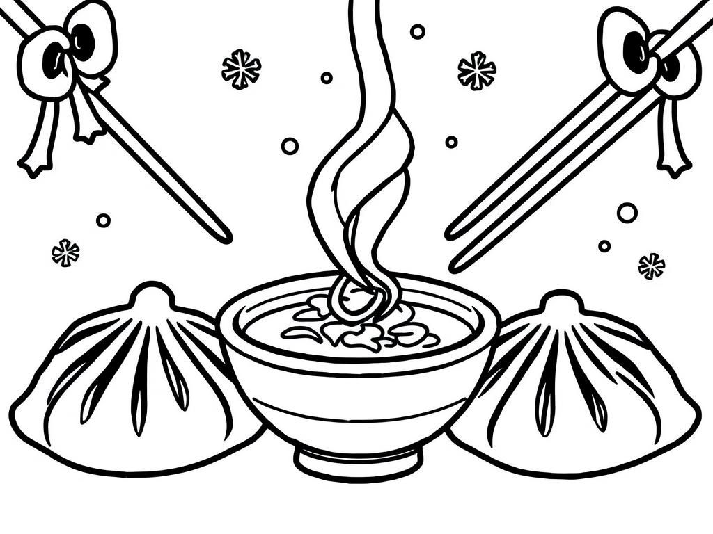 Tasty Noodle Food Coloring Page