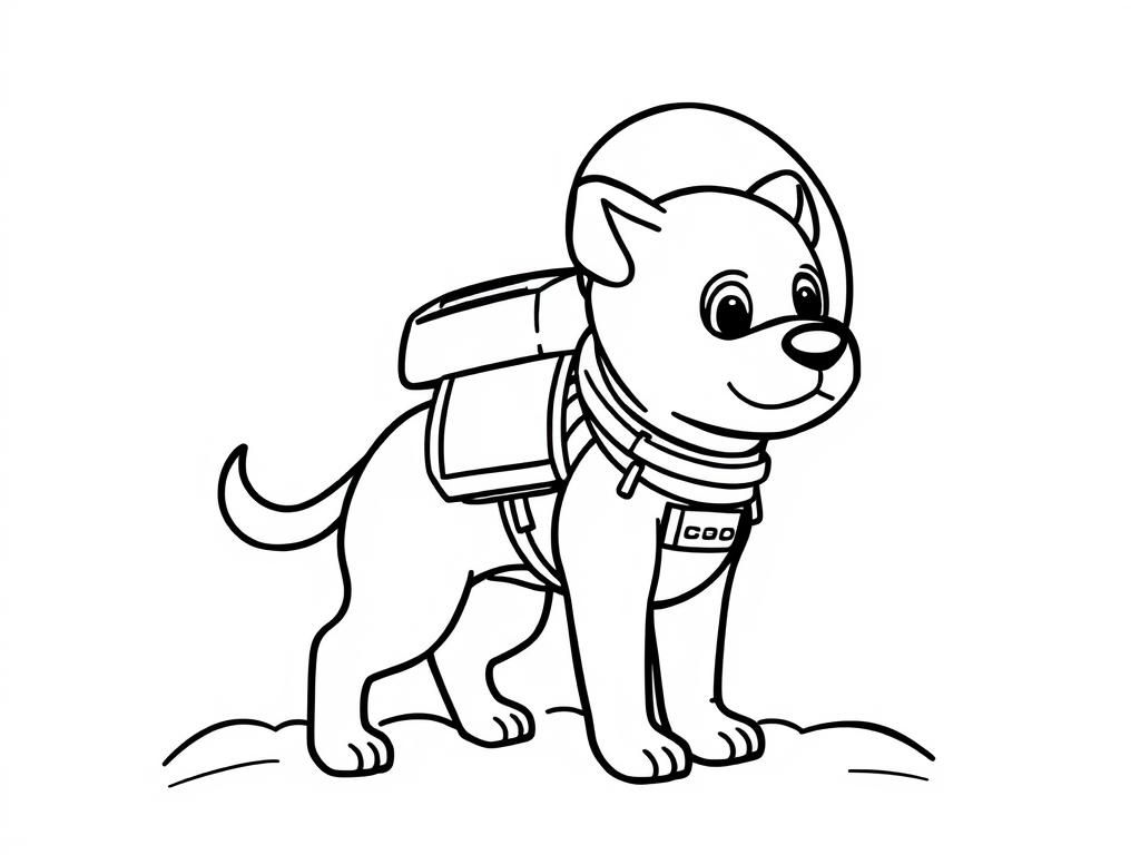 Cartoon Dog Coloring Page