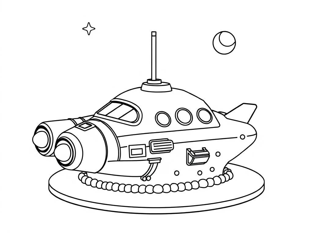 Preview of space ship cake