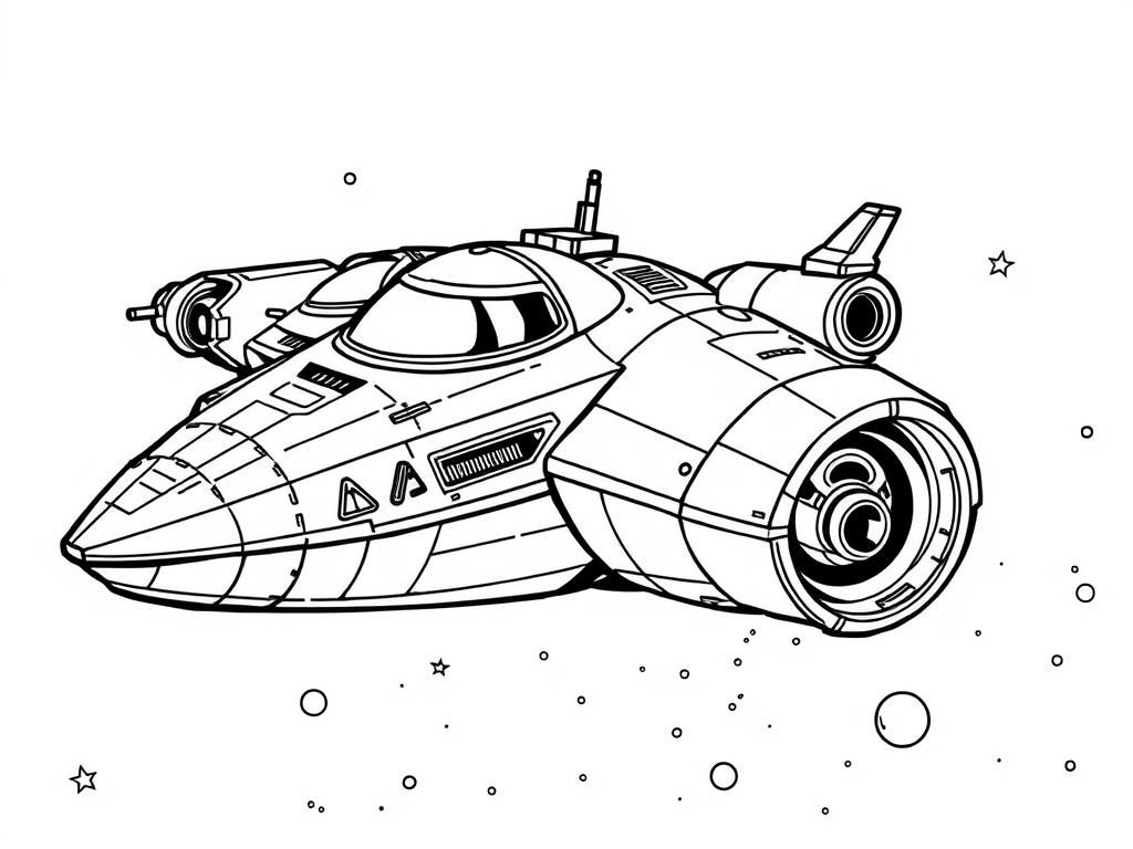 spaceship manga style