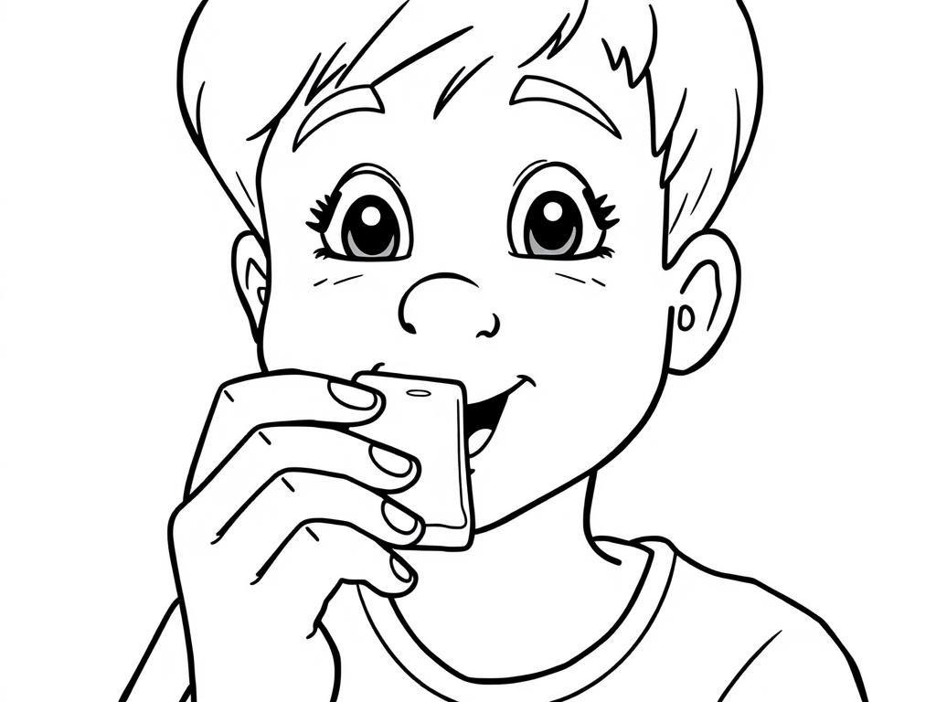 Spanish speaking person eating chocolate