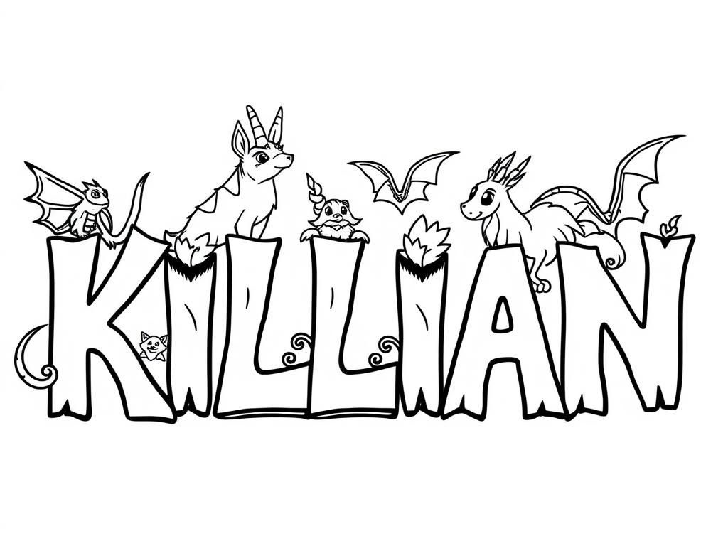 KILLIAN's Mythical Creature Coloring Page