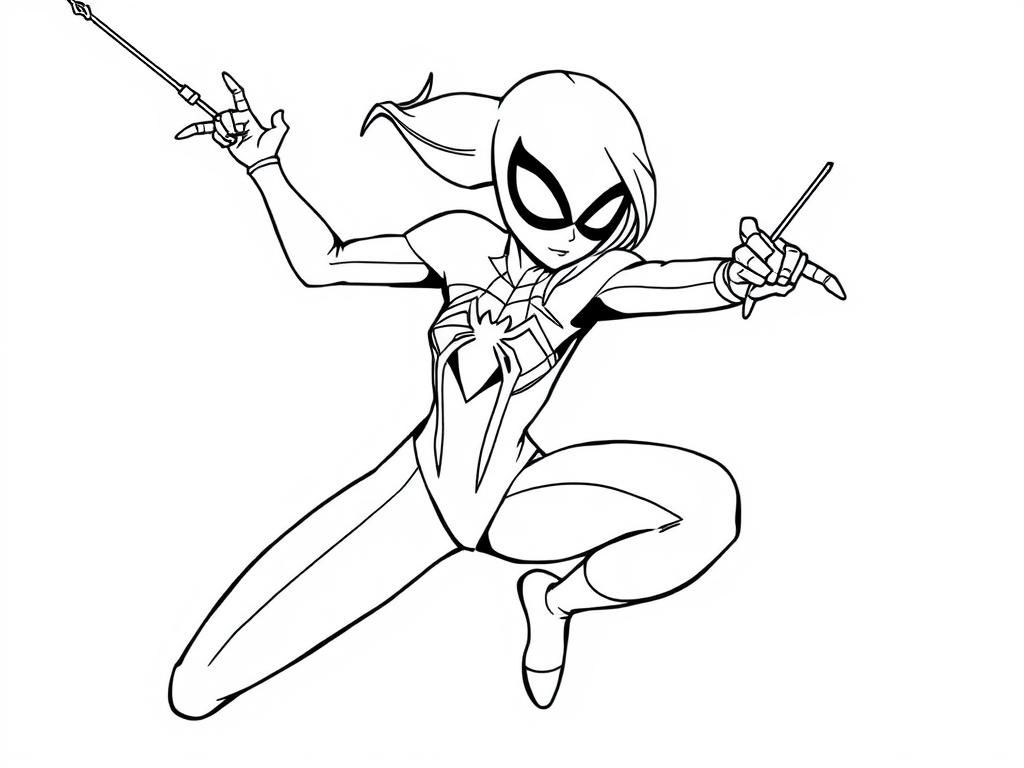 Spider-Gwen Coloring Page