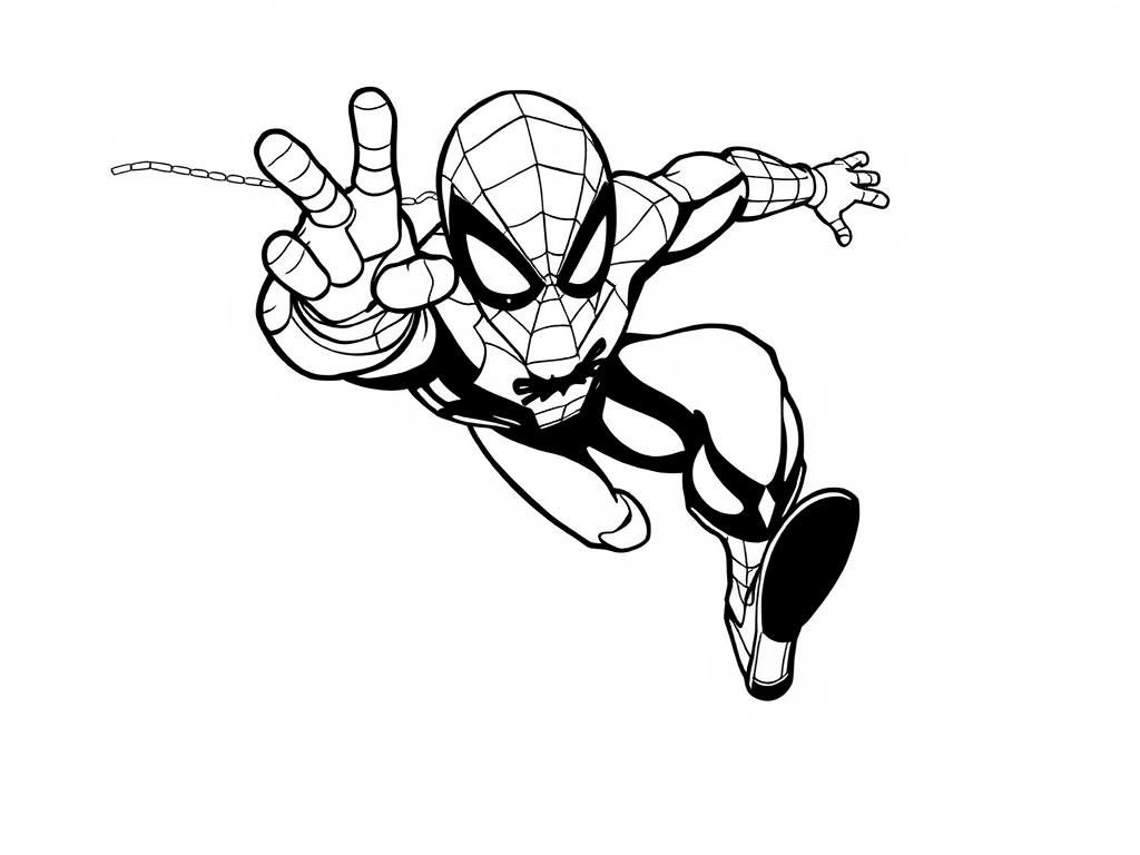 Preview of spider man che lancia ragnatela