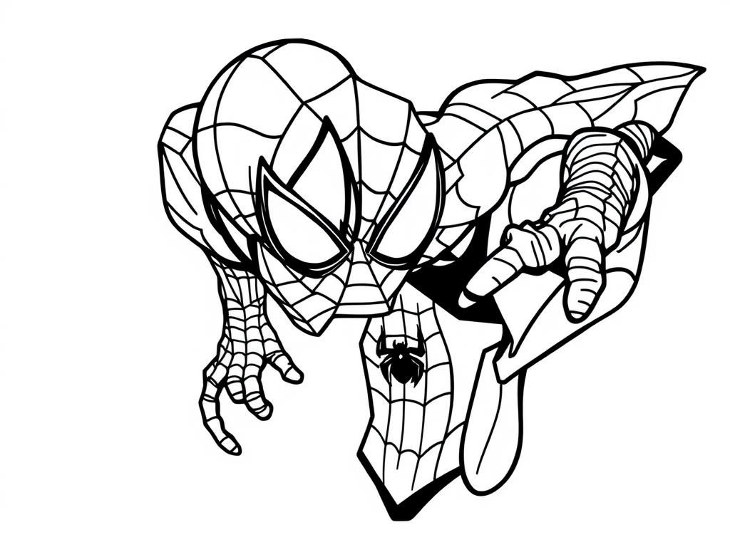 Spider-Man Superhero Coloring Page