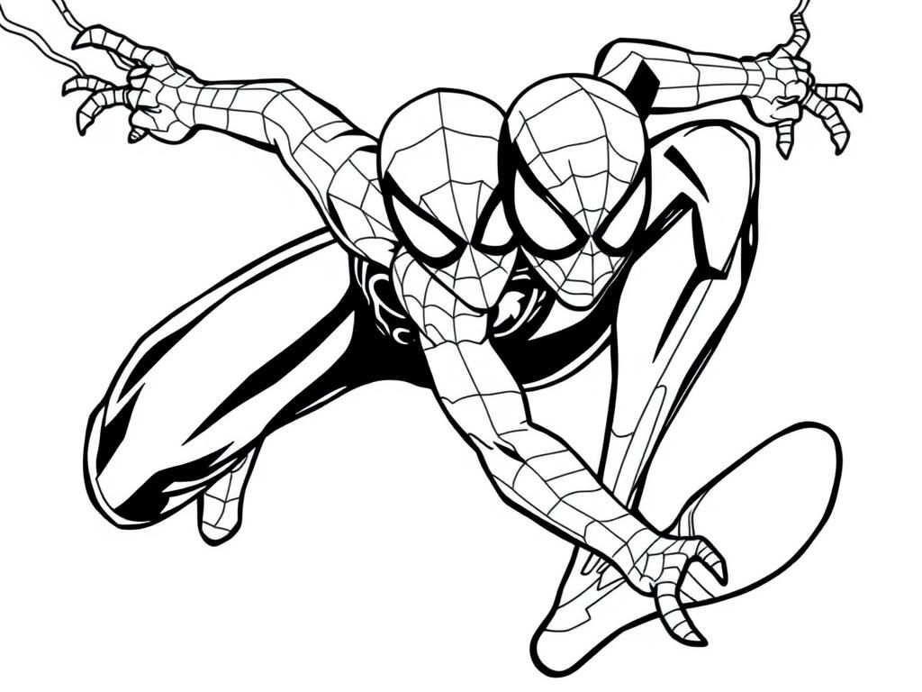Spider-Man Superhero Coloring Page