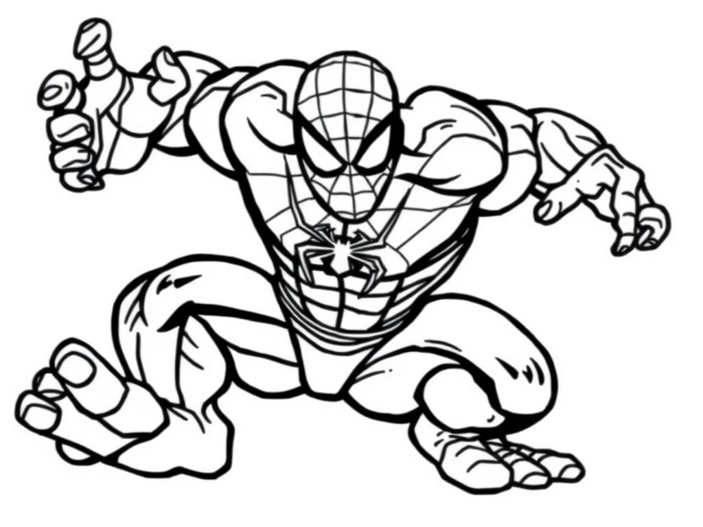 Spider-Man Superhero Coloring Page