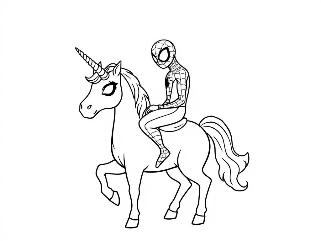 Preview of Spider-Man sits on a unicorn