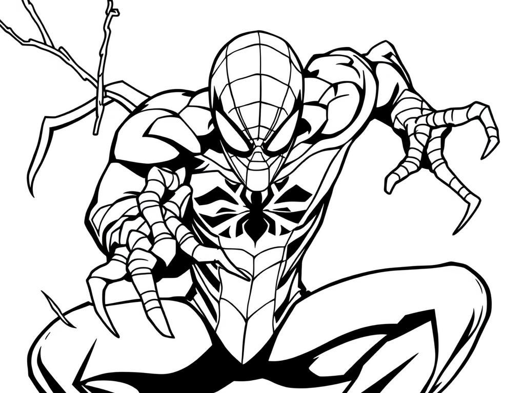 Spider-Man Superheroes Coloring Page