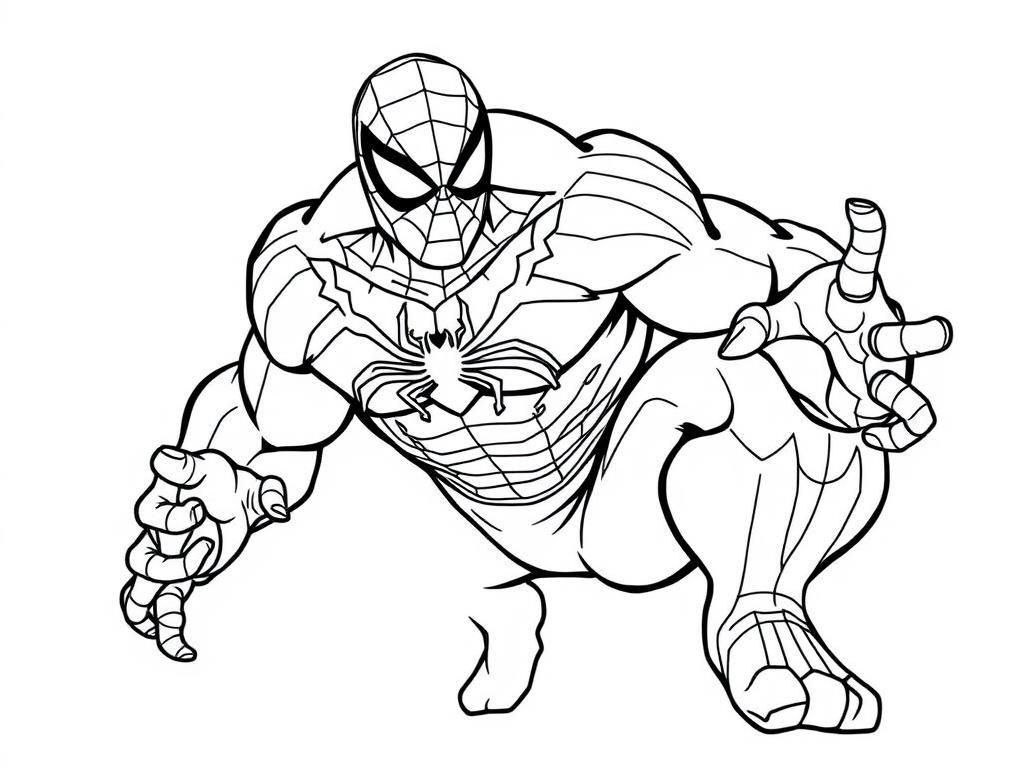 Spider-Man Superhero Coloring Page