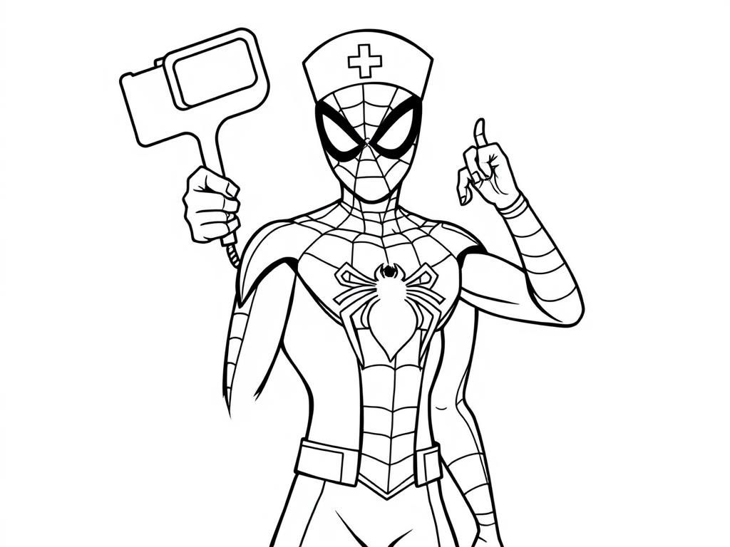 Preview of spiderman as a nurse