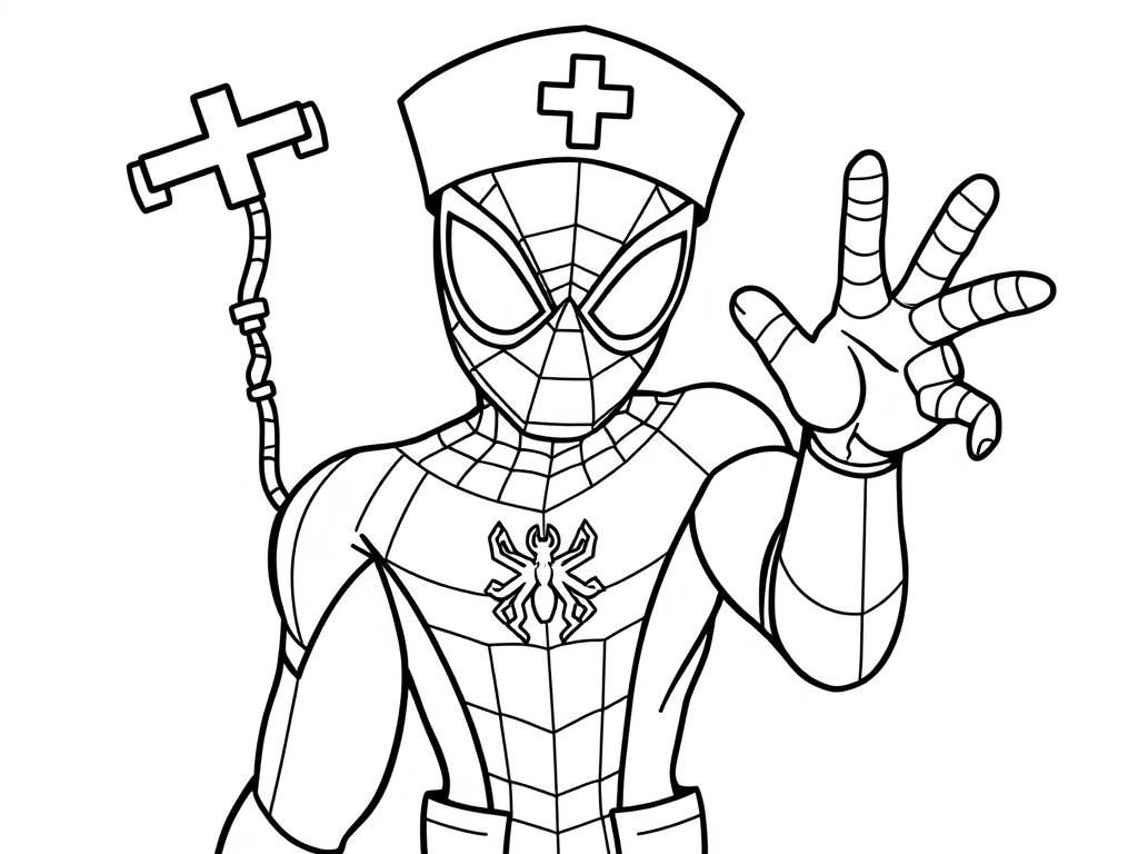 Preview of spiderman as a nurse