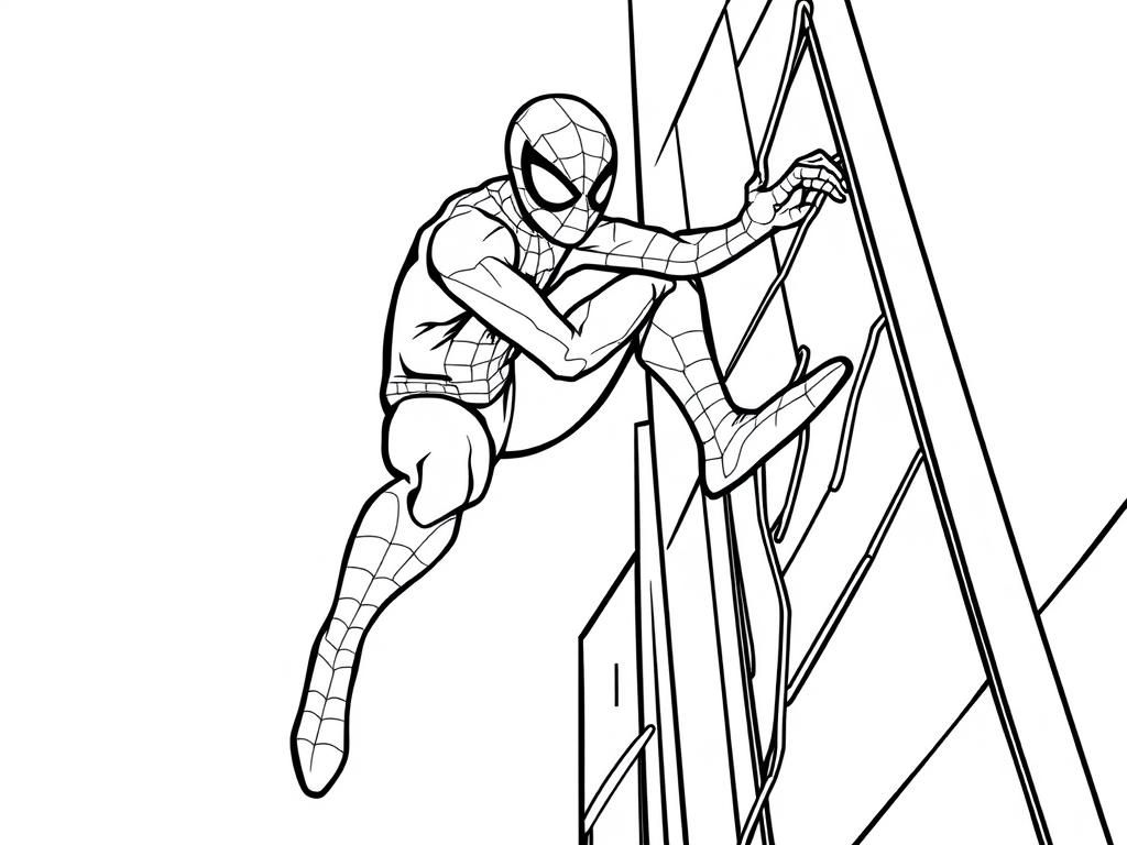 Preview of spiderman climbing a building