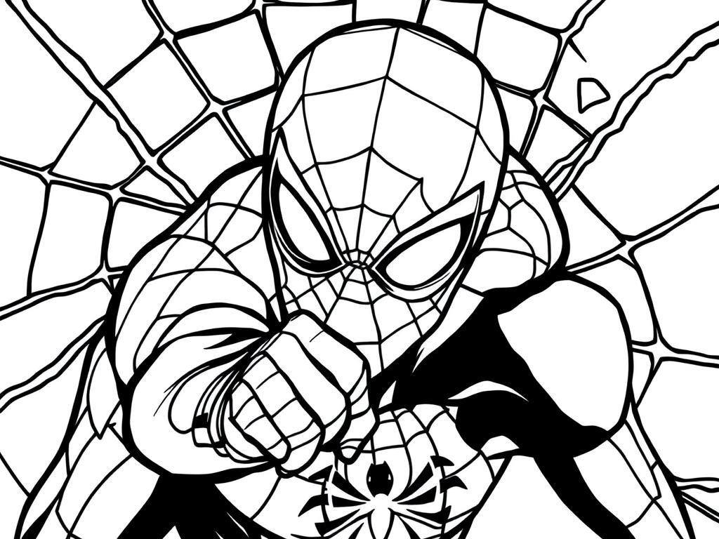 Spider-Man Superhero Coloring Page
