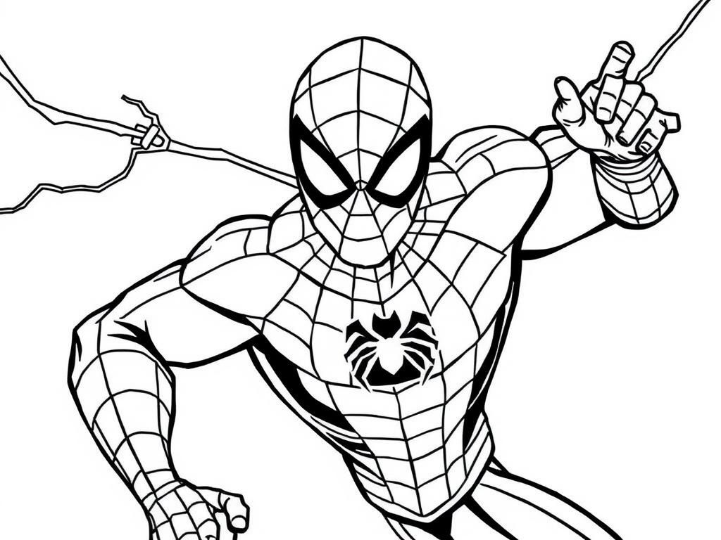 Spider-Man Superheld Kleurplaat