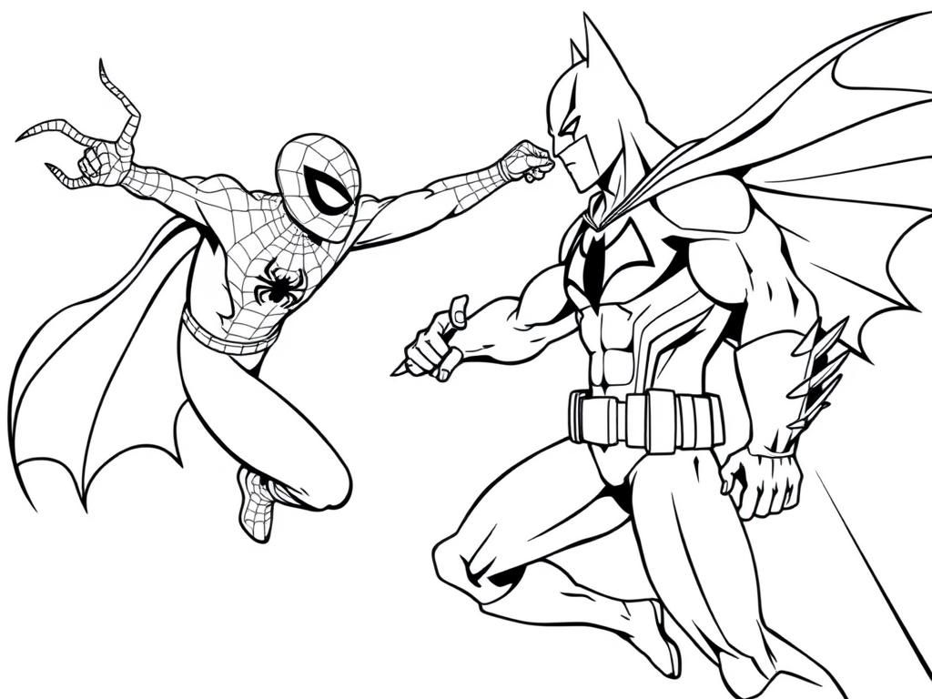 Preview of Spiderman punching Batman