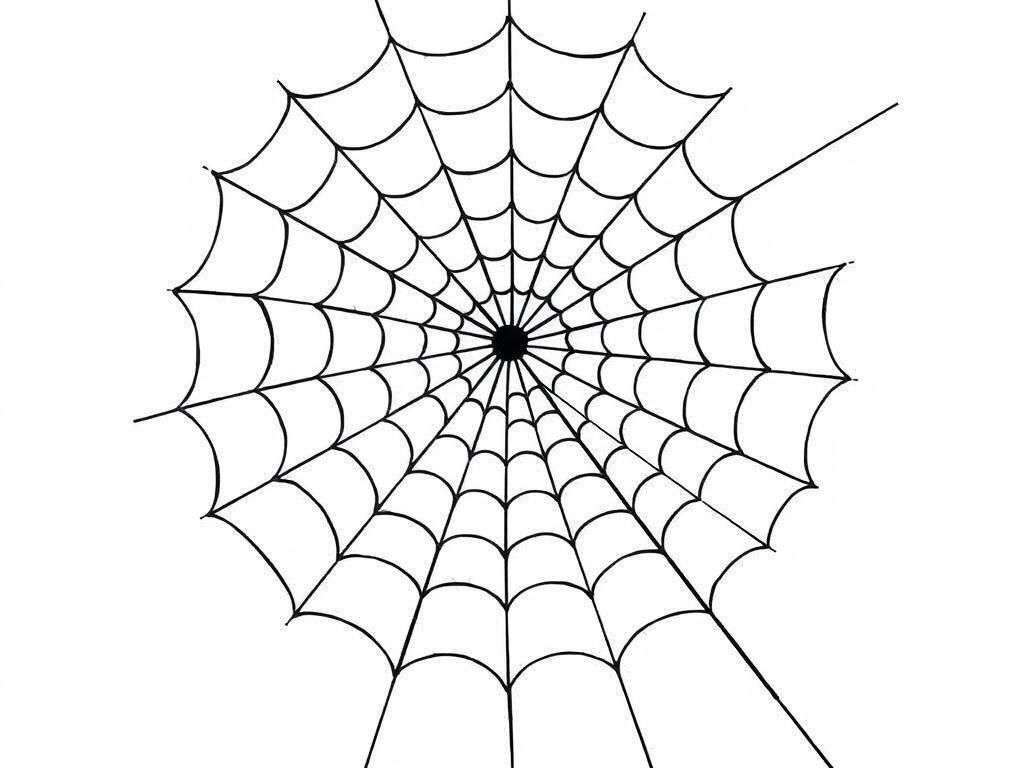 Spider Web Coloring Page
