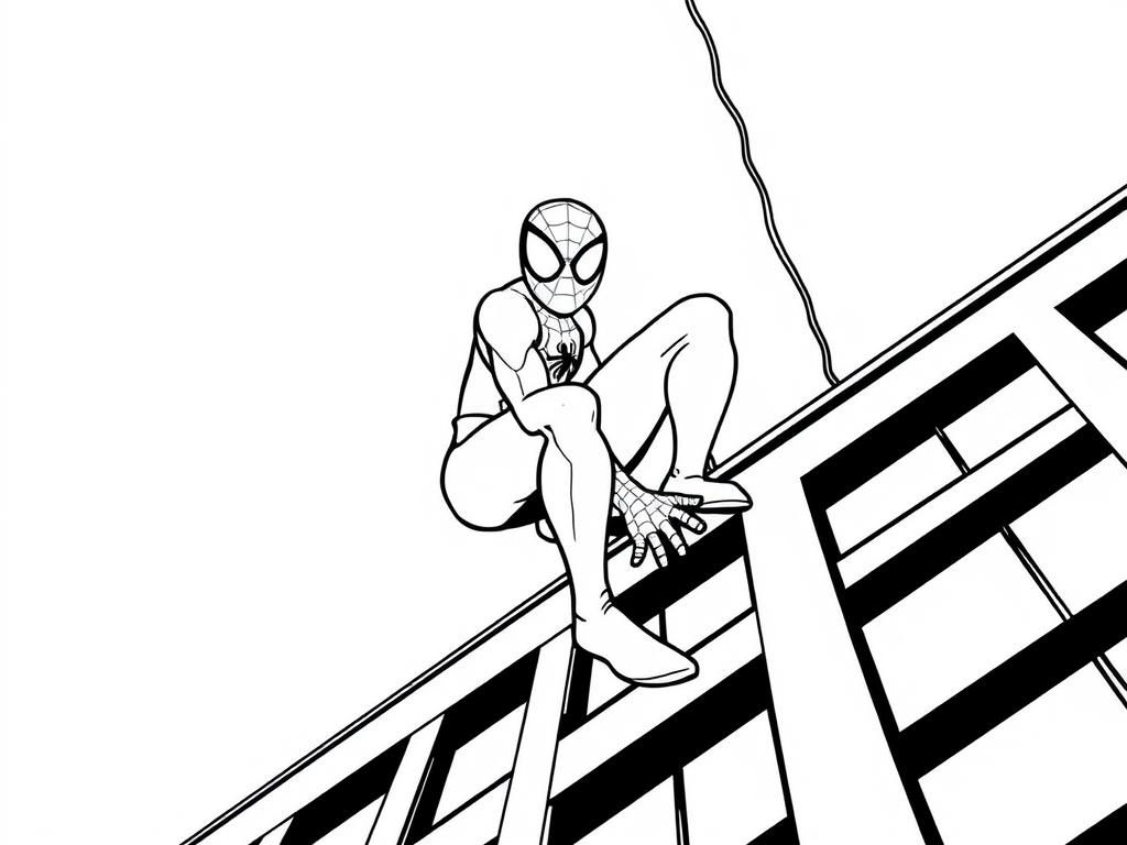 spidey climbing a building