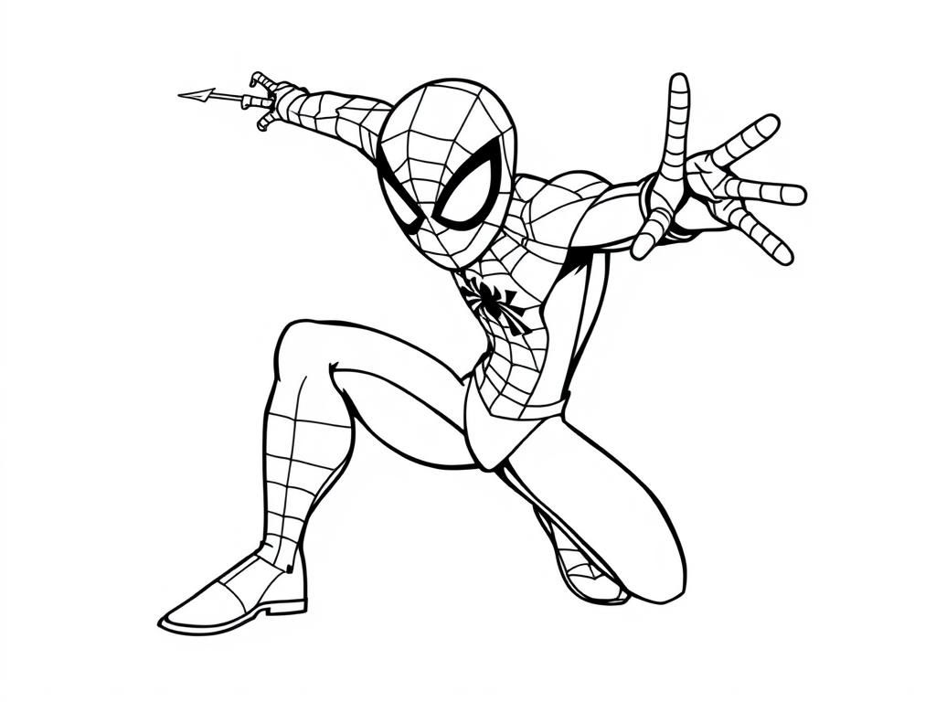 Spidey kids - Free Printable Coloring Page