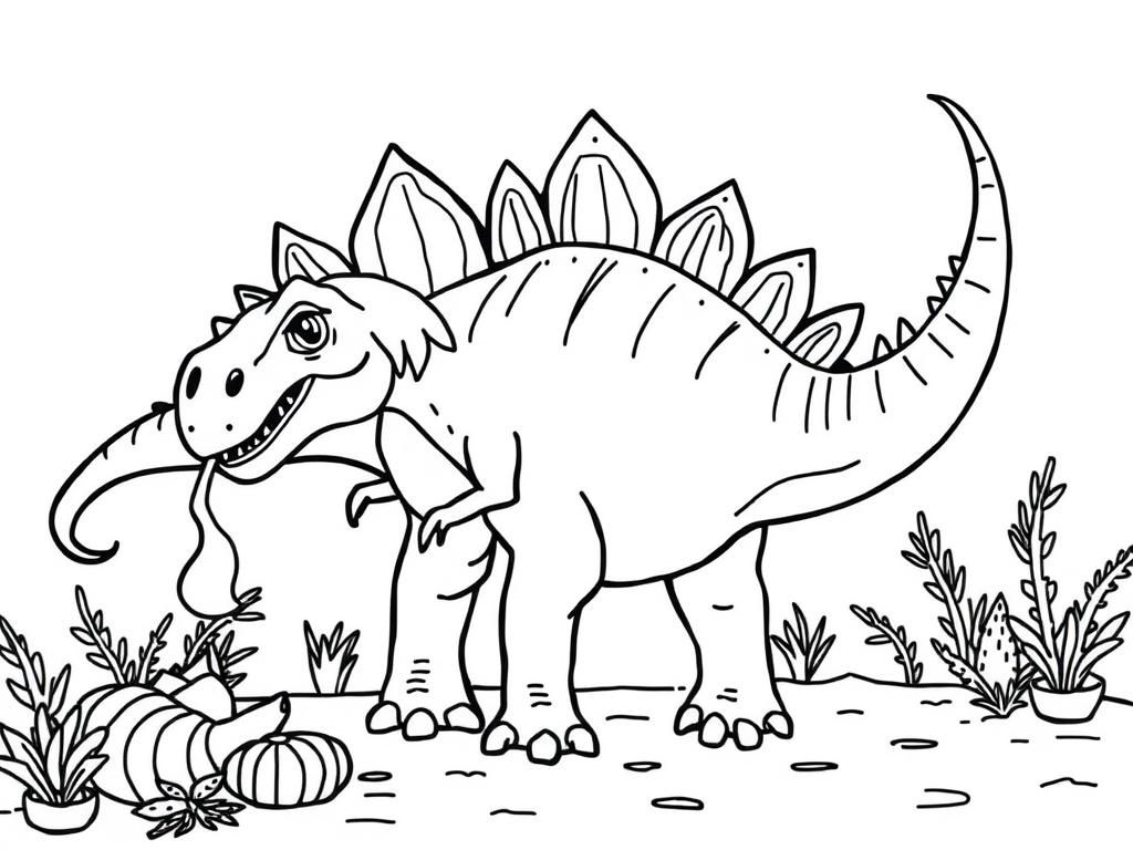Stegosaurus Dinosaur Coloring Page