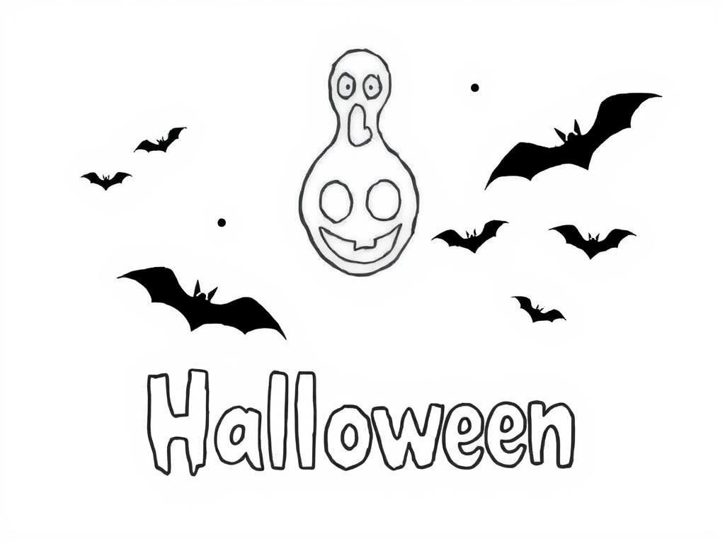 Halloween Ghost Coloring Page