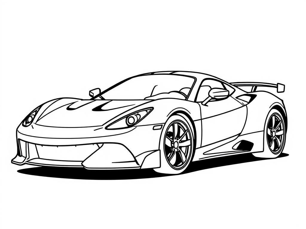 Sports Car Coloring Page