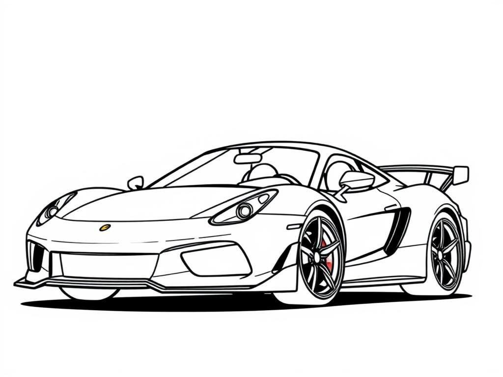 Sports Car Coloring Page