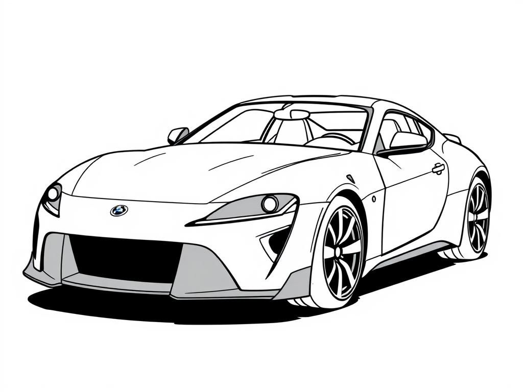 Sports Car Coloring Page
