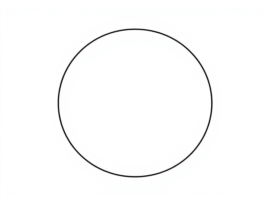 Simple Black Circle Coloring Page