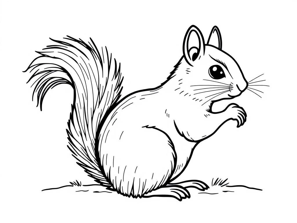 Squirrel Coloring Page
