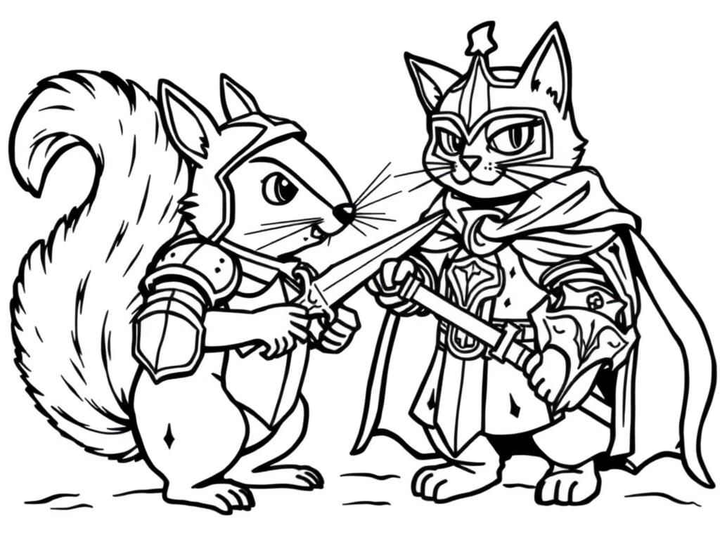 Fantasy Forest Friends Coloring Page