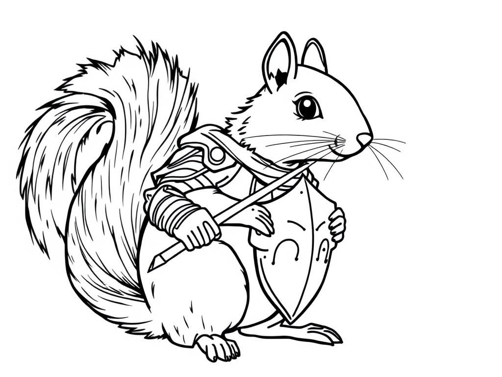 Preview of Squirrel dressed in medieval armor