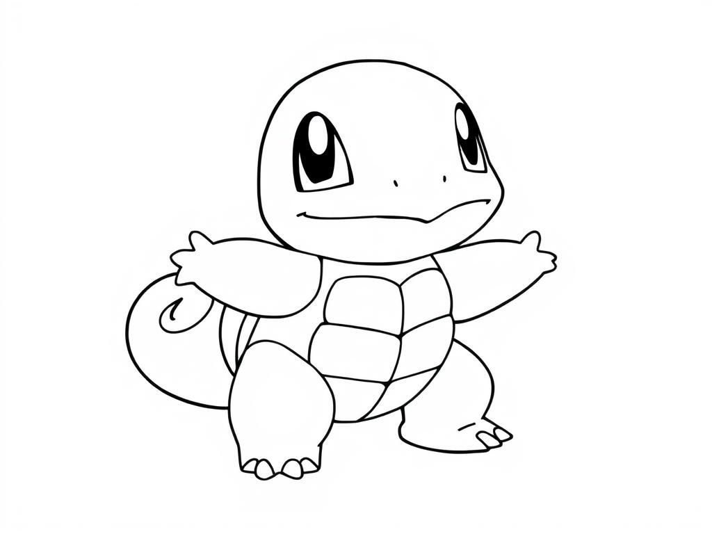 Squirtle Pokémon Coloring Page