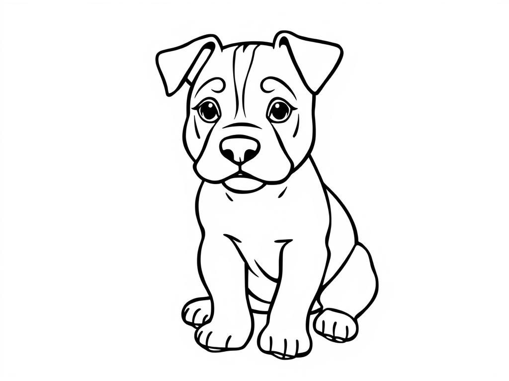 Cute Puppy Coloring Page