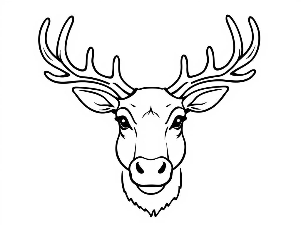 Deer Antlers Coloring Page