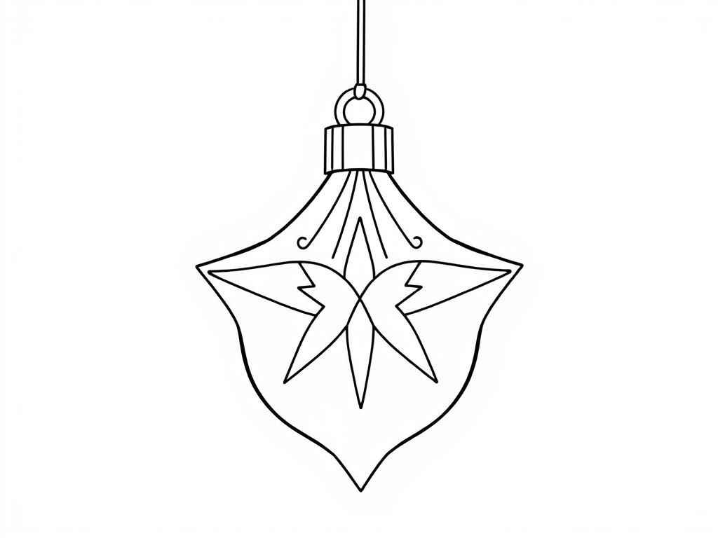 star shaped christmas ornament - Free Printable Coloring Page
